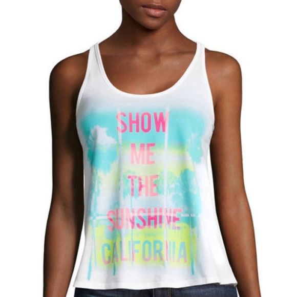 Arizona Braided Screen Tank Top Juniors Size M - Picture 1 of 1